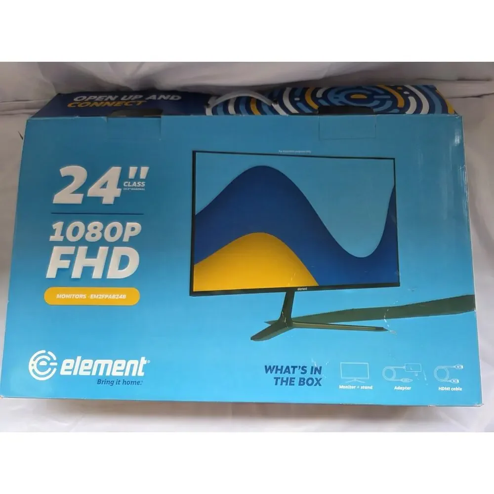 Element EM2FPAB24B 24in LED Monitor 1080p 75Hz HDMI VGA Slim Bezel